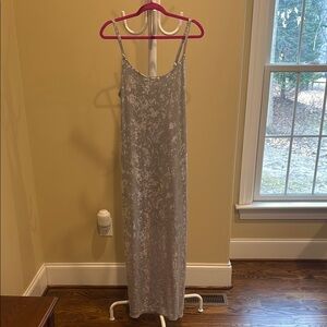 Elegant Gray Sleeveless Maxi Dress